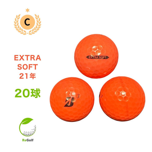 【中古】 ロストボール ブリヂストン エクストラソフト オレンジ 2021年モデル 20球 Cランク ゴルフボール リゴルフ